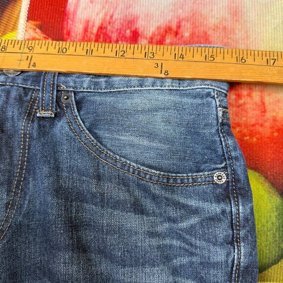Express Jeans Mens Size 30x30 Blue Rocco Slim Fit Straight Leg Distressed Denim - Picture 5 of 10